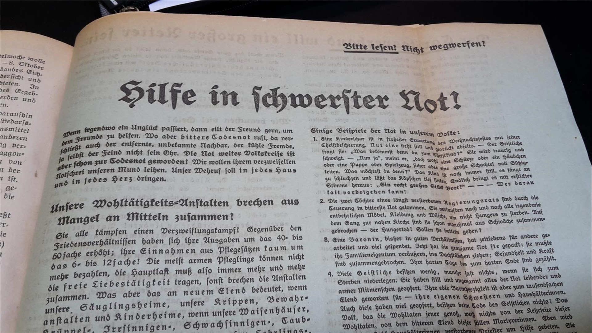 Sammlungsaufruf 1922